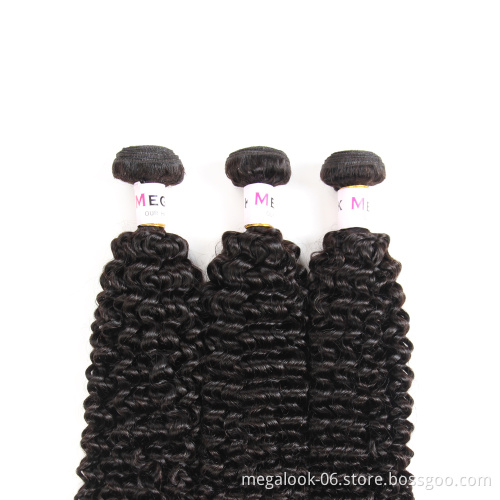 Megalook High Discounts Kinky Curly Mink Brazilian Cuticle Aligned Hair